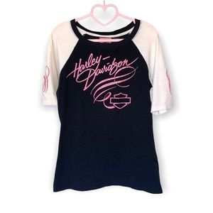 Harley Davidson 3/4 Sleeve Top Size M